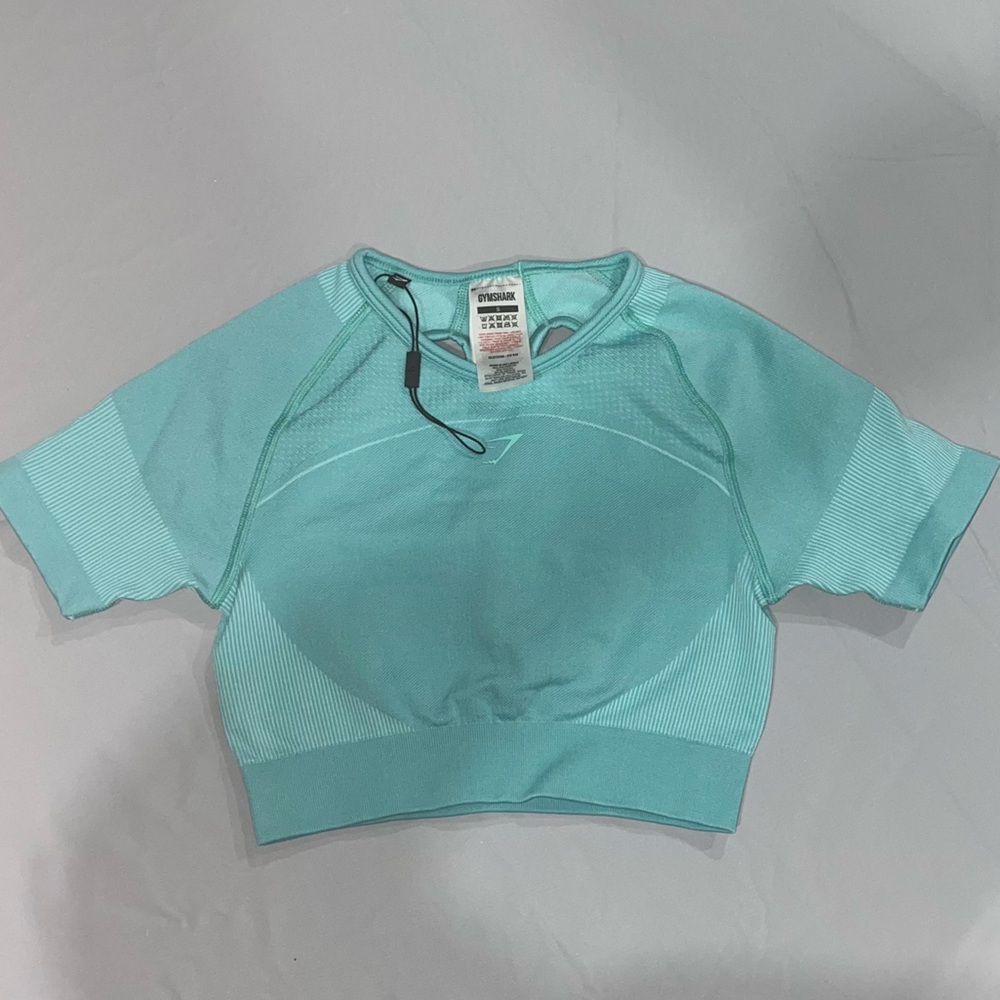 Gymshark Ultra Seamless Crop Top in Spearmint Green Size Small [G-8]